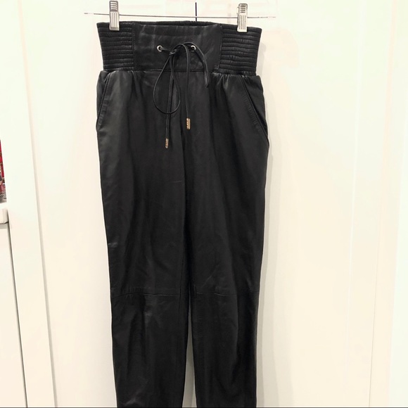 Real leather joggers style pants butter soft XXS - Picture 6 of 7